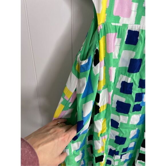 Anthropologie Corey Lynn Calter Abstract Midi Dress Cutout Size M - Picture 8 of 14